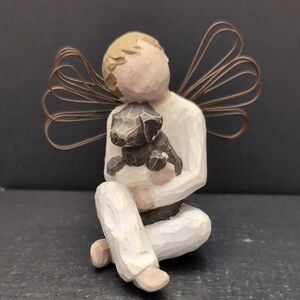 Willow Tree 2001 Angel of Comfort Boy and Dog Figurine.
